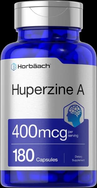Horbäach Huperzine A 400 mcg per serving, 180 capsules bottle, official product image