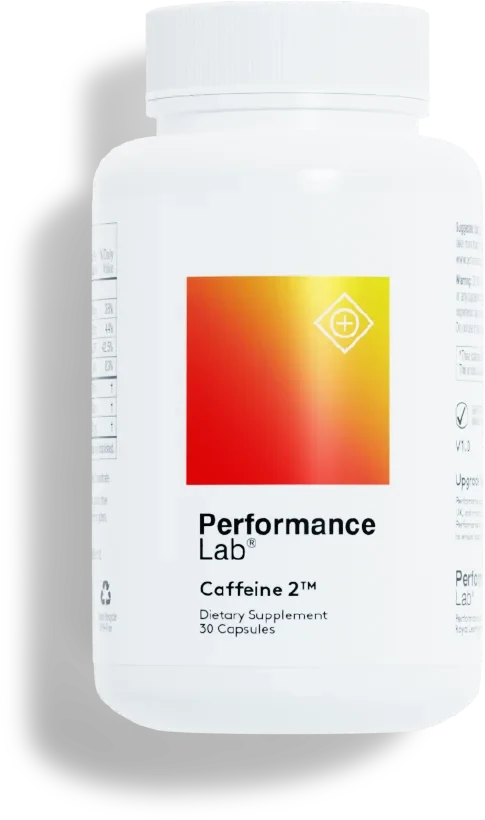 Official Performance Lab Caffeine 2 bottle render, 30 capsules, from the brand's product page